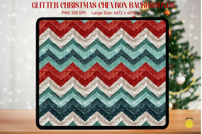 Glitter Christmas Chevron Pattern