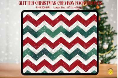 Glitter Christmas Chevron Pattern