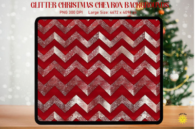 Christmas Chevron Red and White Pattern