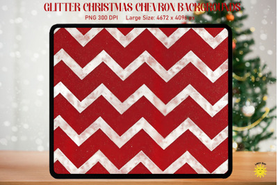 Christmas Chevron Red and White Pattern