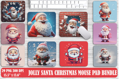 Jolly Santa Christmas Mouse Pad