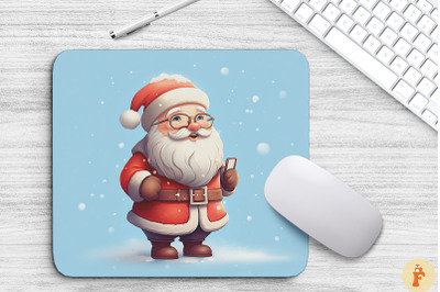 Cute Santa Claus Christmas Mouse Pad