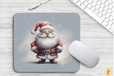 Watercolor Santa Christmas Mouse Pad