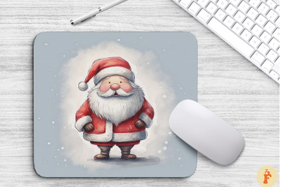 Watercolor Santa Christmas Mouse Pad