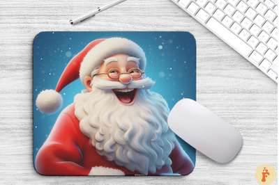 Jolly Smile Santa Christmas Mouse Pad