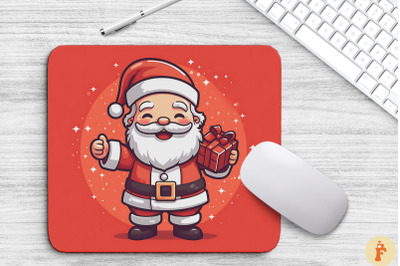 Kawaii Santa Claus Christmas Mouse Pad