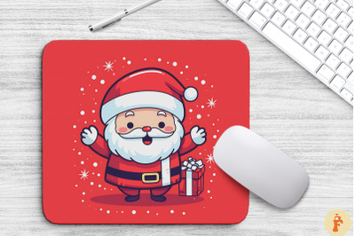 Kawaii Santa Claus Christmas Mouse Pad