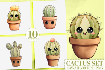 10 Kawaii Cactus PNGs - Cute Desert Plants