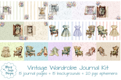 Vintage Wardrobe Journal Kit