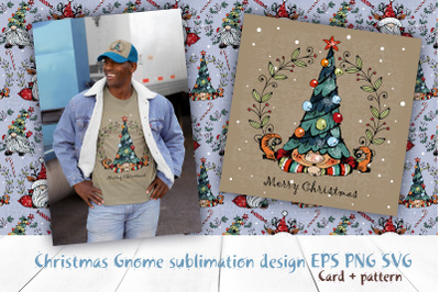 Christmas Gnome sublimation design