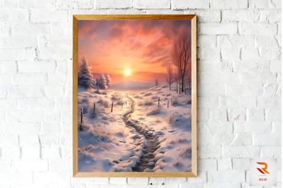 A Snow Covered Path Wall Art