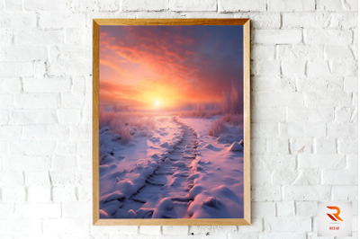 A Snow Covered Path Wall Art