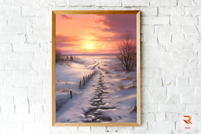 A Snow Covered Path Wall Art