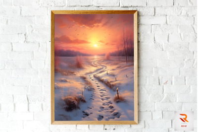 A Snow Covered Path Wall Art