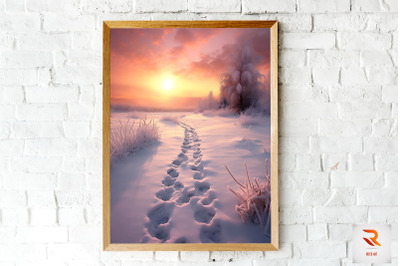 A Snow Covered Path Wall Art