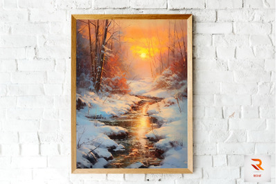 Afterglow Of The Setting Sun Wall Art