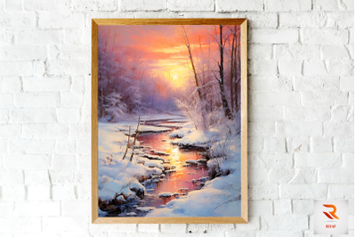 Afterglow Of The Setting Sun Wall Art