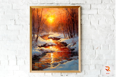 Afterglow Of The Setting Sun Wall Art