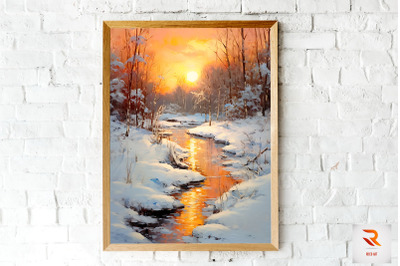 Afterglow Of The Setting Sun Wall Art