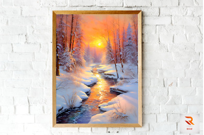 Afterglow Of The Setting Sun Wall Art