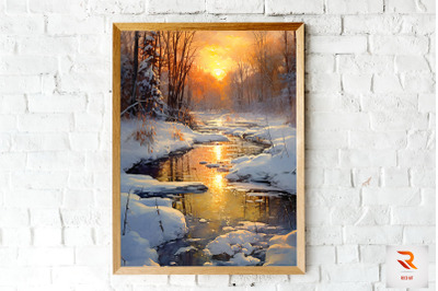 Afterglow Of The Setting Sun Wall Art