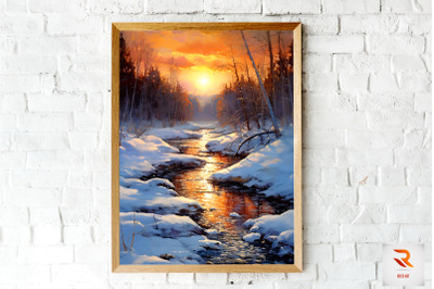 Afterglow Of The Setting Sun Wall Art