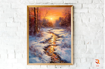 Afterglow Of The Setting Sun Wall Art