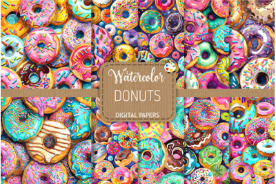 Donuts - Watercolor Background Designs