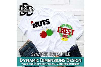 Chest Nuts SVG&2C; Christmas Couple Shirt&2C; Matching shirt&2C; Funny Christma