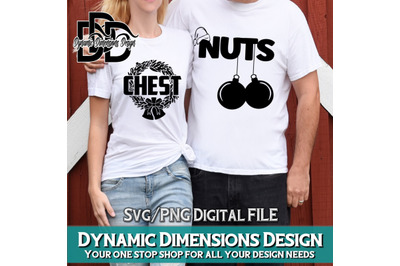 Chest Nuts SVG, Christmas Couple Shirt, Matching shirt, Funny Christma