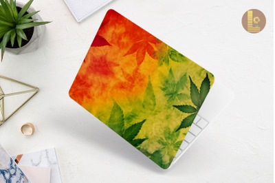 Cannabis-themed Tie Dye Laptop Skin