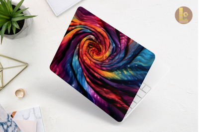 Deep Dark Tie Dye Pattern Laptop Skin