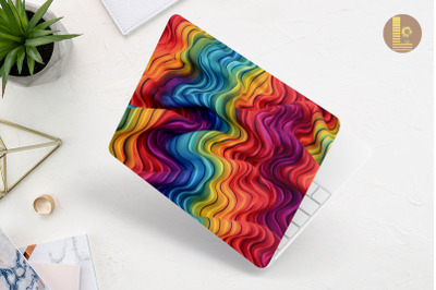 Deep Dark Tie Dye Pattern Laptop Skin