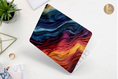 Deep Dark Tie Dye Pattern Laptop Skin