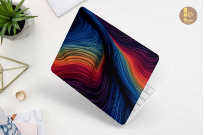 Deep Dark Tie Dye Pattern Laptop Skin