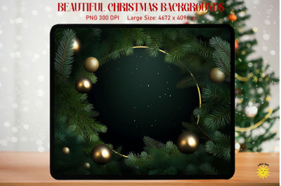 Mystical Christmas Wreath Backgrounds