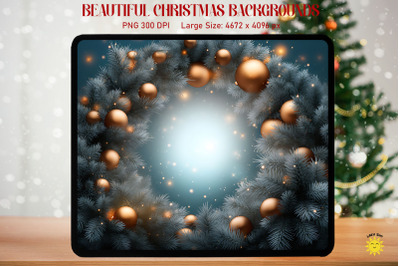 Mystical Christmas Wreath Backgrounds