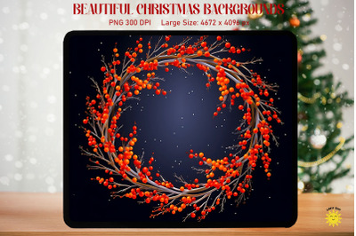 Beautiful Christmas Wreath Background