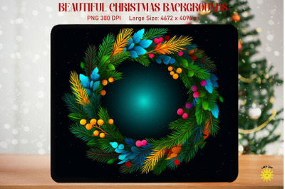 Beautiful Christmas Wreath Background