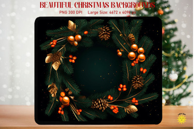 Beautiful Christmas Wreath Background