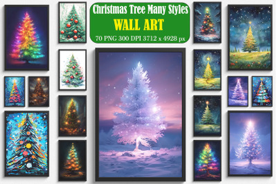 Christmas Tree Many Styles Wall Art