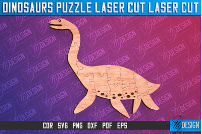 Dinosaurs Puzzle Laser Cut | Puzzle Game Laser Cut SVG Design