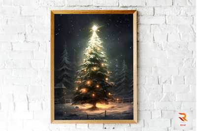 Beautiful Christmas Tree Wall Art