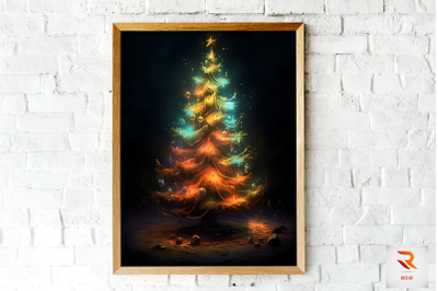 Beautiful Christmas Tree Wall Art