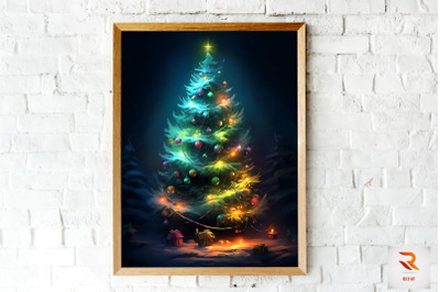 Beautiful Christmas Tree Wall Art