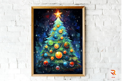 Vexel Art Christmas Tree Wall Art