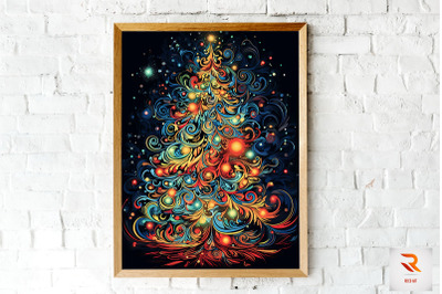 Vexel Art Christmas Tree Wall Art