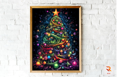 Vexel Art Christmas Tree Wall Art