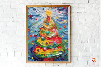 Pop Art Christmas Tree Wall Art