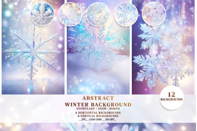 Abstract Winter Background. Snowflake